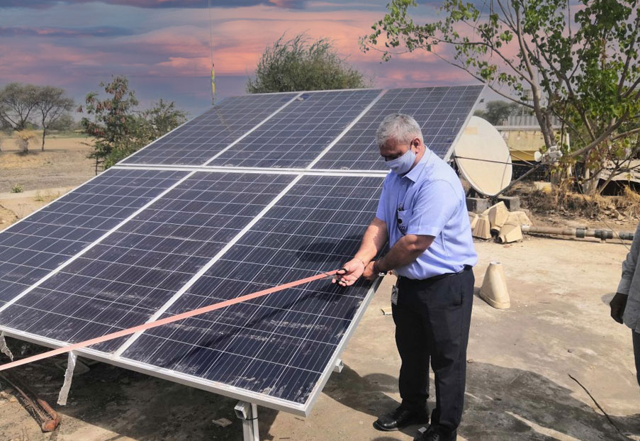 Solar plant installation