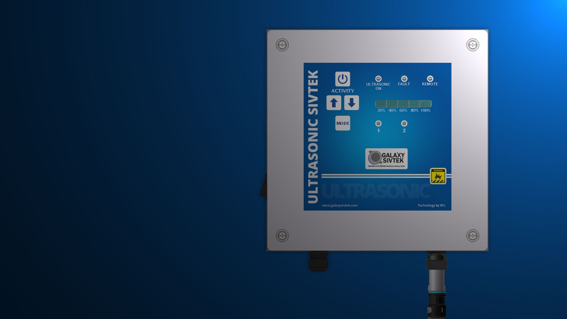 ultrasonic sivtek with blue background