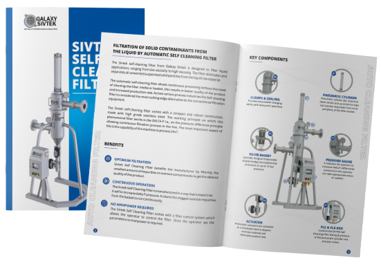 Self-cleaning filter brochure